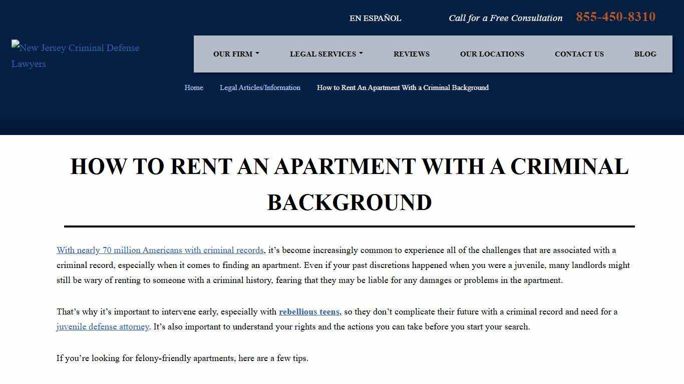 Find an Apartment With a Criminal Record