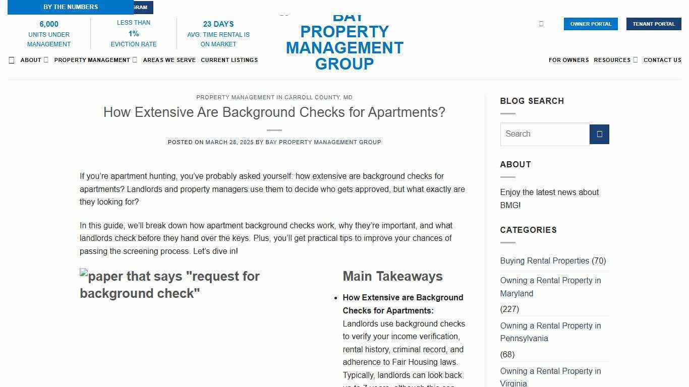 How Extensive are Background Checks for Apartments? - Bay Property Management Group